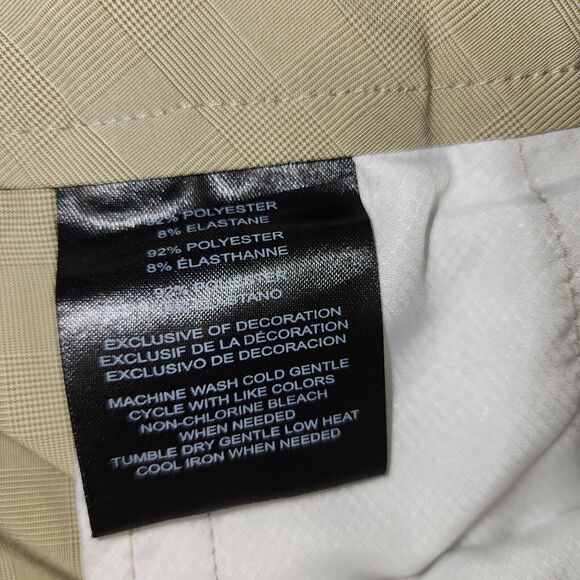 Hang Ten Shorts Mens 34 Tan Check California Chino Hybrid Skate Surf Stretch - Picture 9 of 11